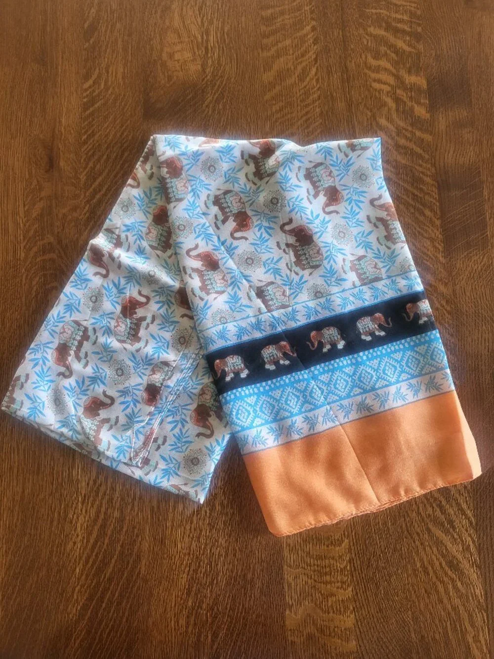 Joy Susan Lightweight Boho Elephant Print Scarf